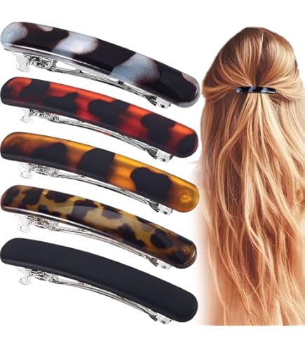 Amazon.com : 6 Pcs Hair Barrettes for Women, TortoiseShell Flat
